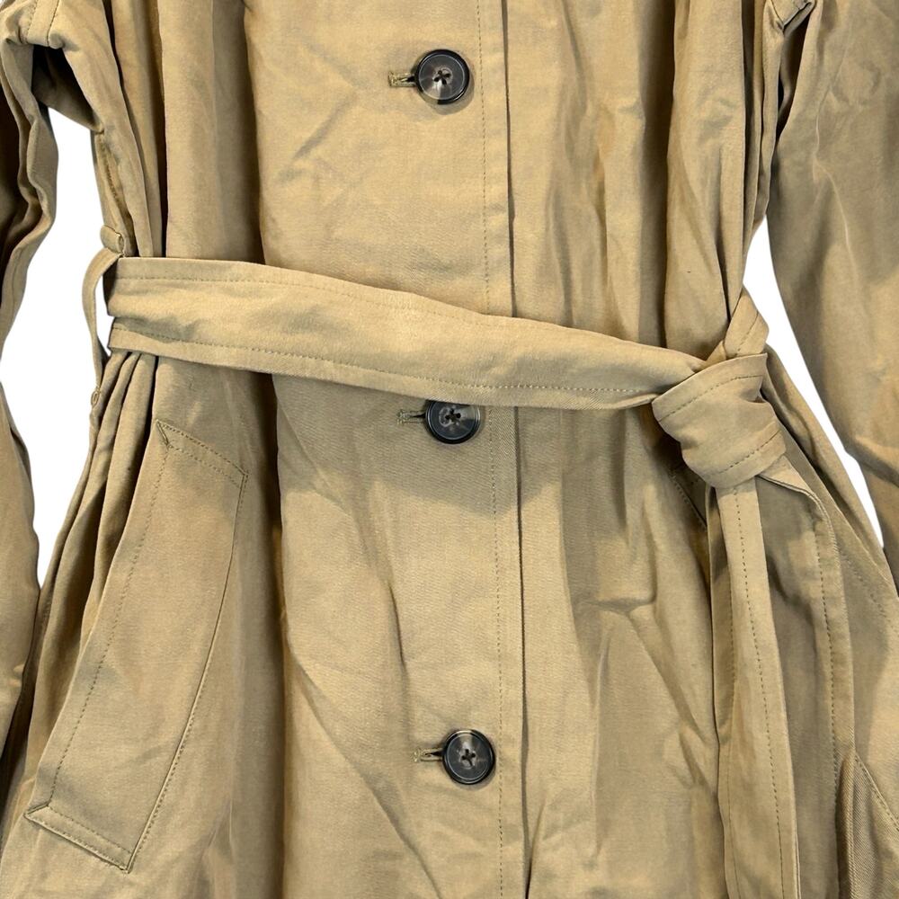 Everlane The Gathered Drape Trench Coat Belted Ash Brown Women Small NWD Classic - Picture 8 of 14